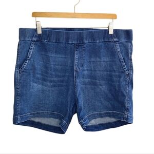 HDE Pull-on Elastic Waist Denim Jean Shorts Size 16 4.5" Inseam Casual Summer